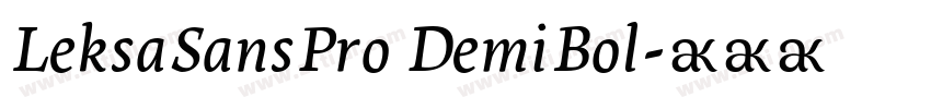 LeksaSansPro DemiBol字体转换
